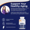 NMN Bio NMN 500mg supplement bottle supporting healthy aging, cellular function and cardiovascular health
