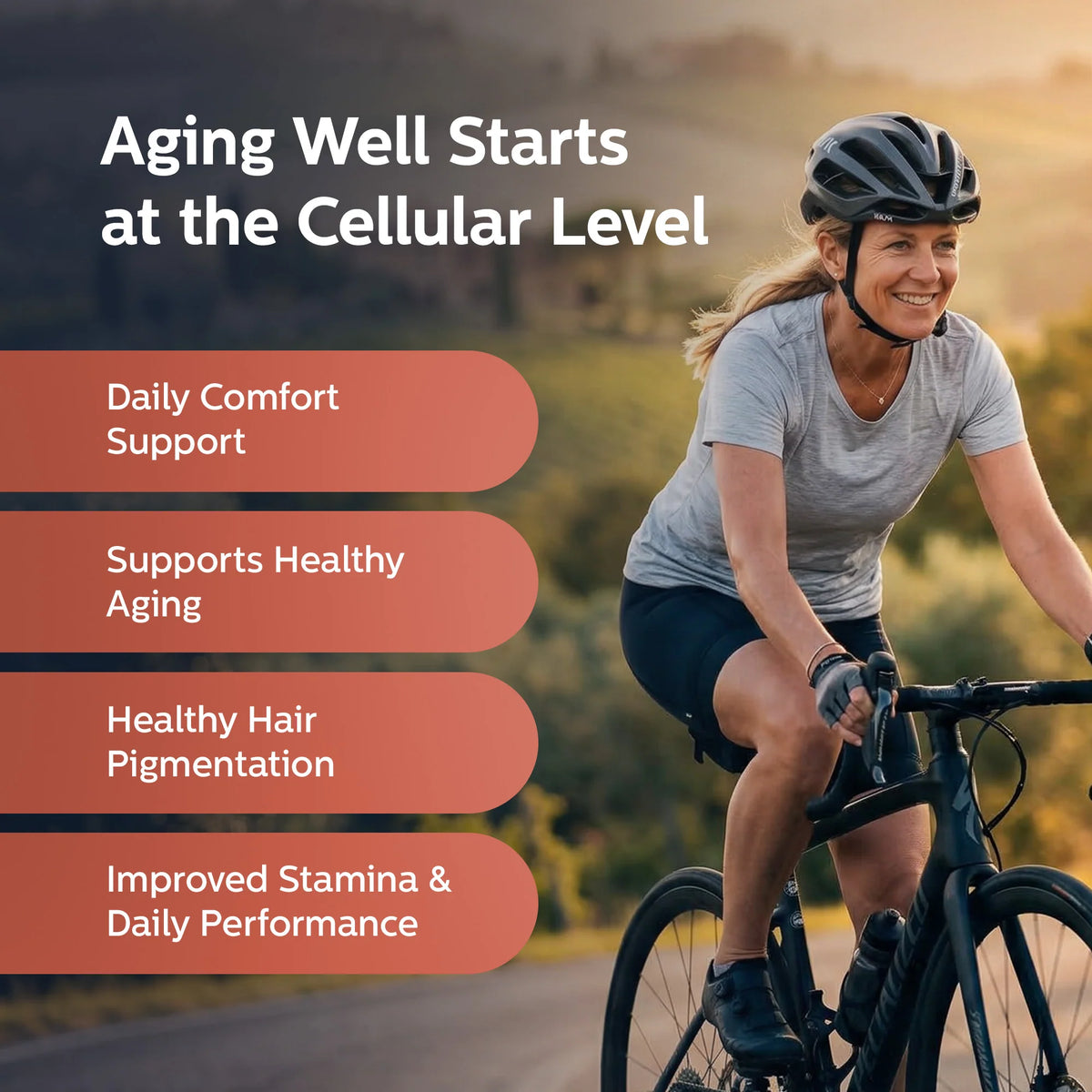 MitoActivator MAX BioCopper1 supplement benefits for healthy aging, hair pigmentation, and stamina