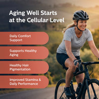MitoActivator MAX BioCopper1 supplement benefits for healthy aging, hair pigmentation, and stamina