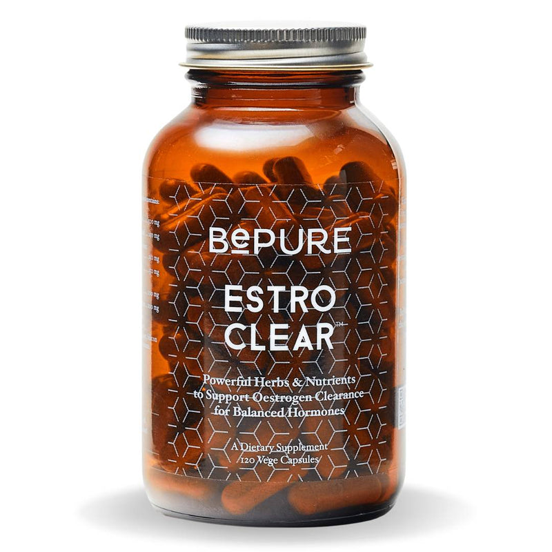 BePure EstroClear, 120 capsules for hormone balance, estrogen detox, and women’s health support