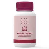 cGPMAX Plus Vascular Support capsules bottle for healthy microcirculation, blood vessels and vasculature, 60 capsules