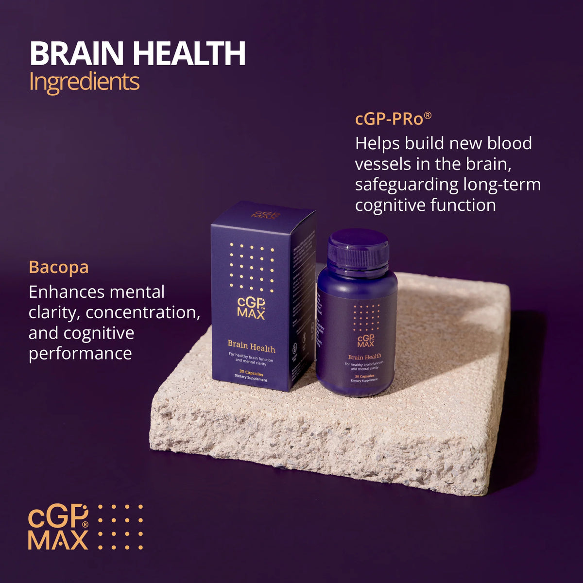 cGPMAX Brain Health Starter Pack (3 x 30 Caps)