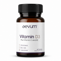 Vitamin D3 1000 IU with K2 (MK-7) & Vitamin C — Immune, Bone & Mood Support | 60 Chewables