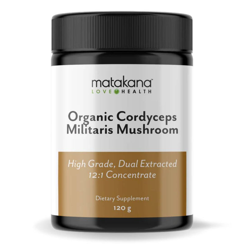 Matakana Health Cordyceps Militaris Mushroom for energy, endurance, lung health, and stress adaptation