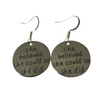 Earrings - sterling silver hooks - motivational jewellery - Lisa Tamati